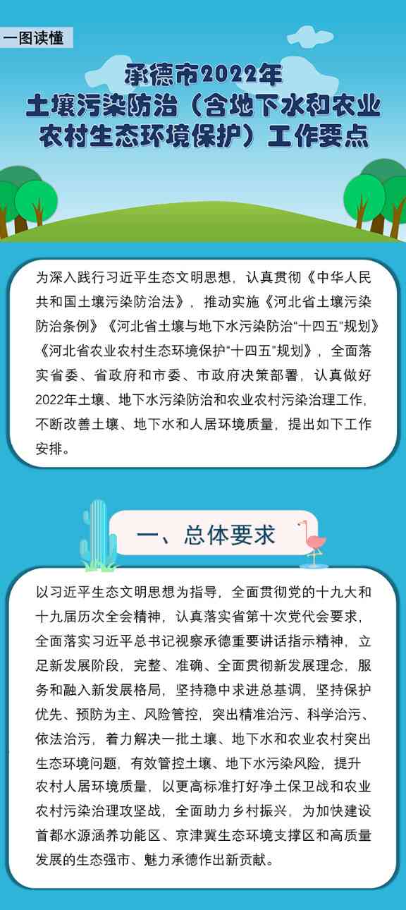 一图读懂丨承德市2022年土壤污染防治（含地下水和农业农村生态环境保护）工作要点