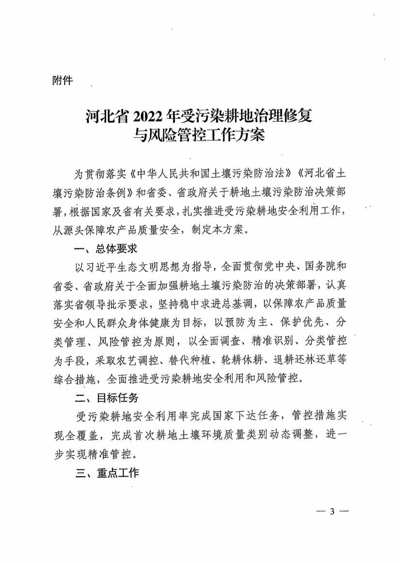 《河北省2022年受污染耕地治理修复与风险管控工作方案》发布(图1)