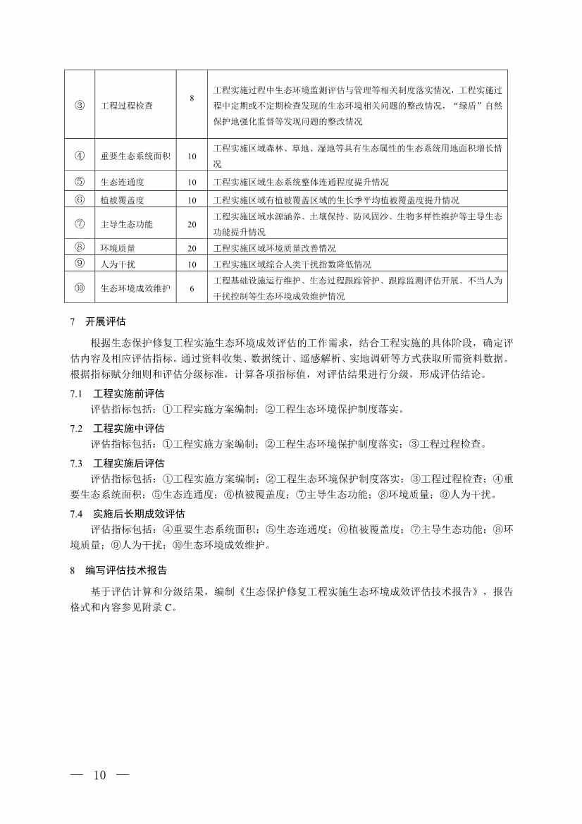 《生态保护修复工程实施生态环境成效评估技术指南（试行）（征求意见稿）》 公开征求意见(图7)