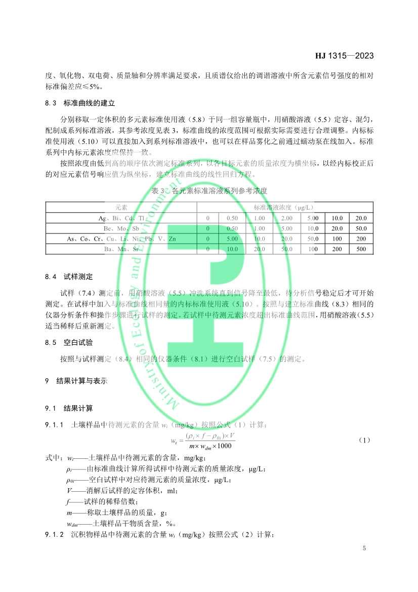 生态环境标准《土壤和沉积物 19种金属元素总量的测定 电感耦合等离子体质谱法（HJ 1315—2023）》发布！(图8)