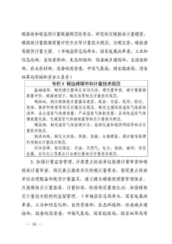 市场监管总局等九部门联合印发《建立健全碳达峰碳中和标准计量体系实施方案》(图16)