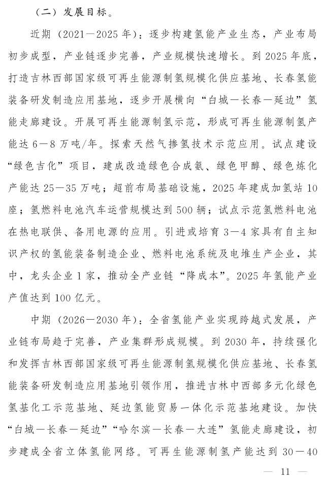 吉林省印发《“氢动吉林”中长期发展规划 （2021-2035年）》：远期可再生能源制氢产能达到120-150万吨/年(图10)