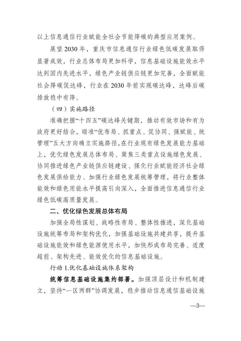 010314583630_0重庆_3.jpg 重庆市通信管理局等十部门印发《重庆市信息通信行业绿色低碳发展行动实施方案(2022-2025年)》(图3)